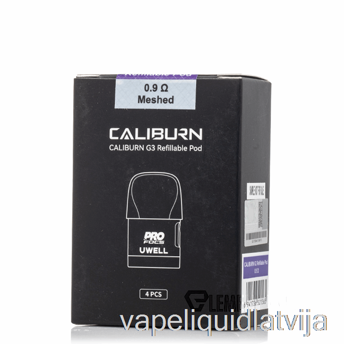 Uwell Caliburn G3 Nomaiņas Pods 0.9ohm Caliburn G3 Pods Vape šķidrums